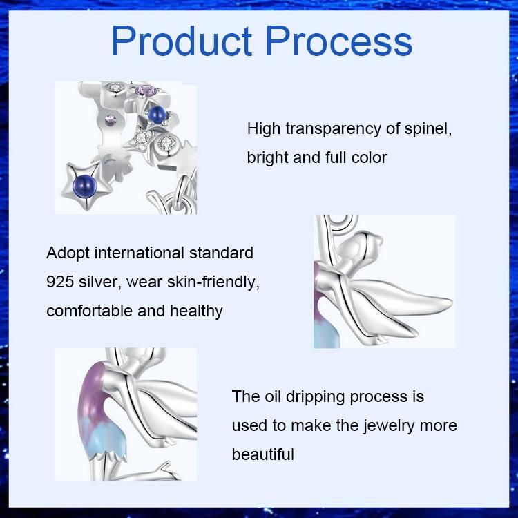 925 Sterling Silver Enchanting Elf Bracelet & Necklace Set Diy Beads