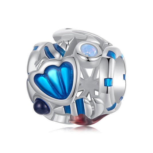 925 Sterling Silver Marine Shell Creature Hollow Diy Beads