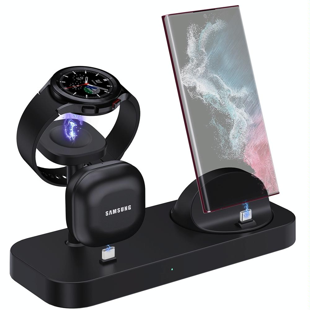 4 In 1 Type C Charging Stand For Samsung Watch And Galaxy Buds - White