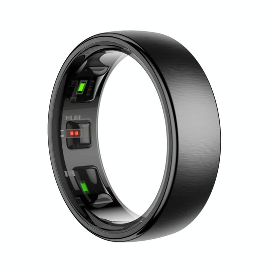 Smart Ring Heart Rate Blood Oxygen Sleep Sports Size 12 - Black