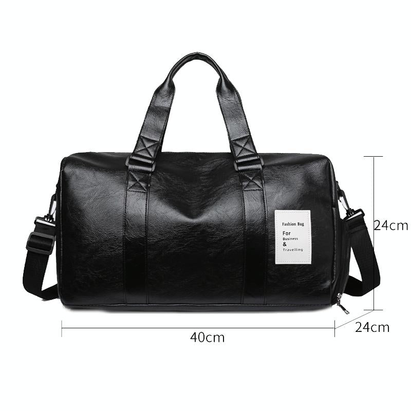 Compact Travel Bag with Shoe Storage - Black