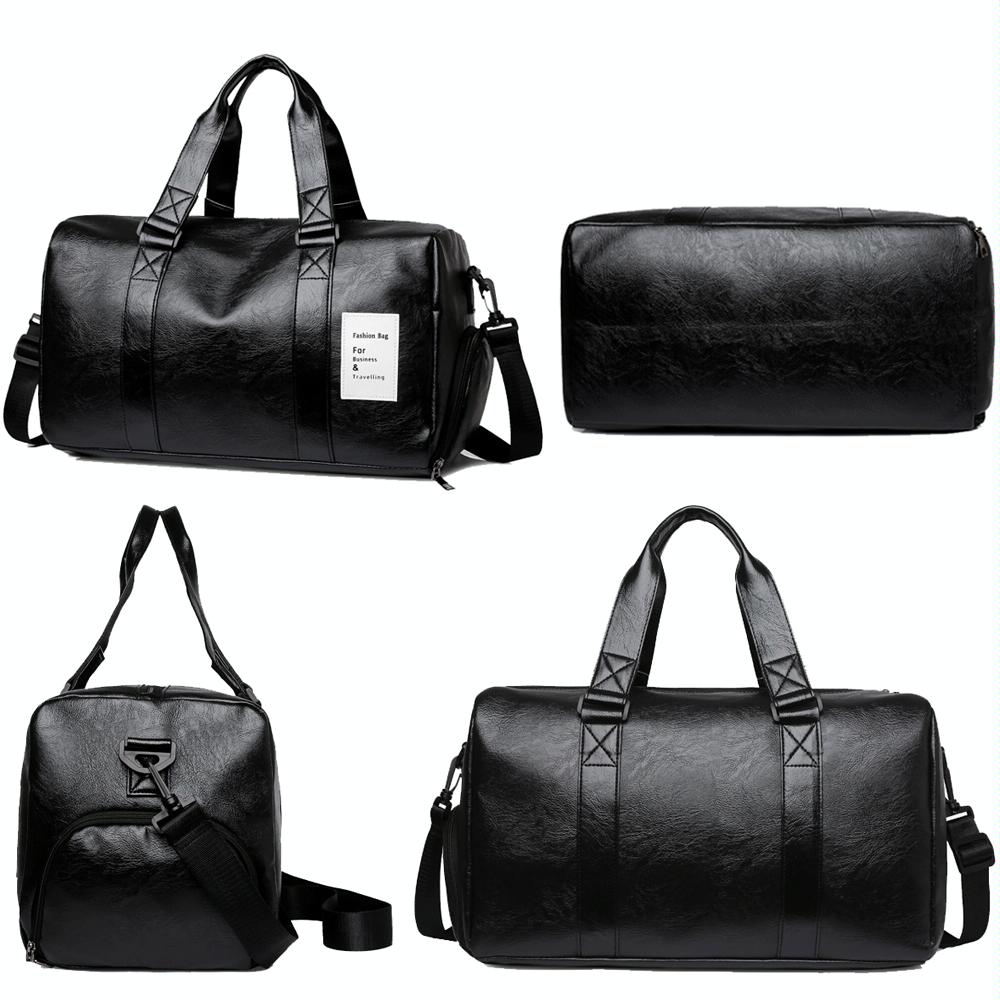 Compact Travel Bag with Shoe Storage - Black