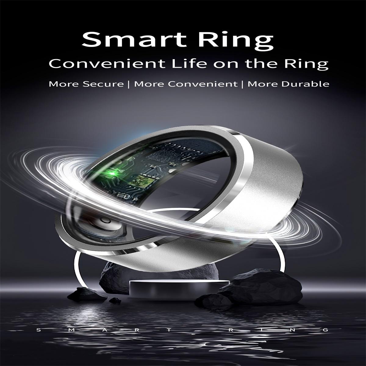 Smart Ring For Health Monitoring & Multiple Sports Modes - R5 Size 8 - Silver