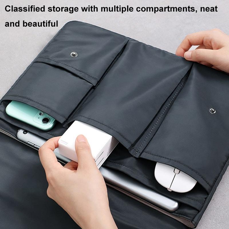 13 Inch Multi-layer Laptop Sleeve - Waterproof & Shock-absorbing Storage Bag - Black - 13 Inch