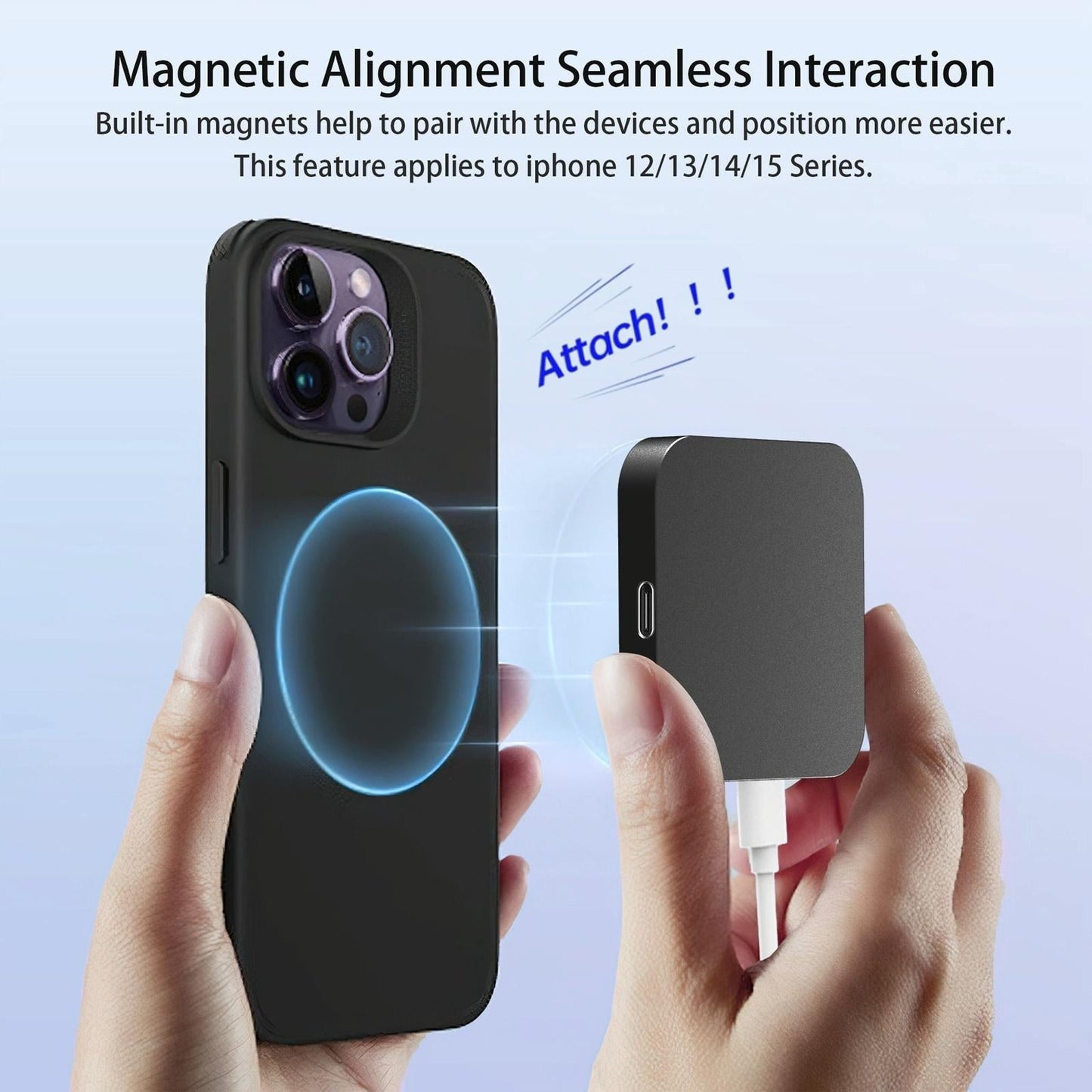 3 In 1 Portable Wireless Charger For Iphone Airpods And Iwatch - Black