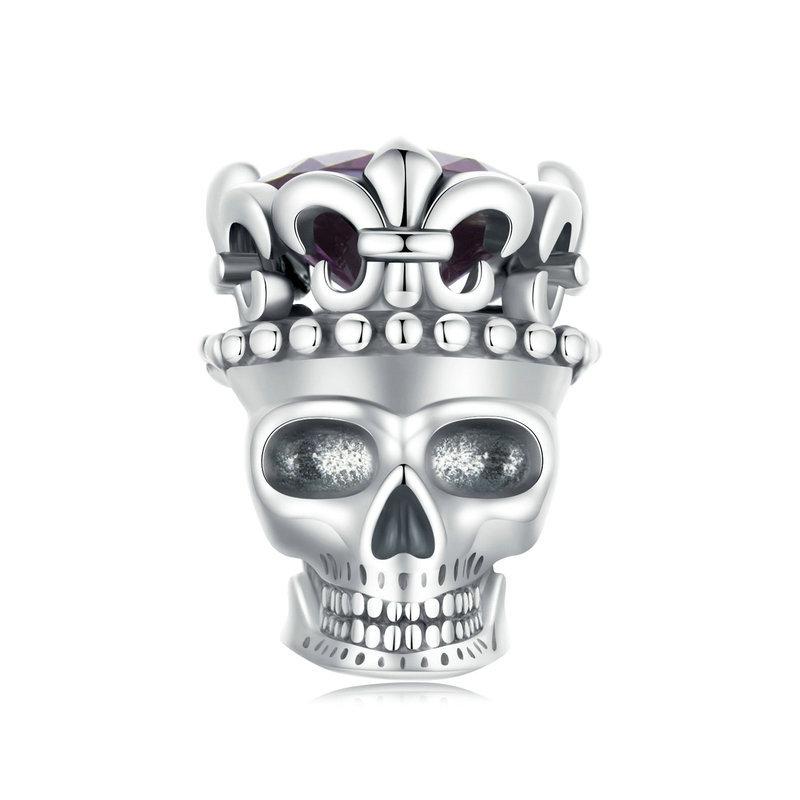 925 Sterling Silver Halloween Skull Beads
