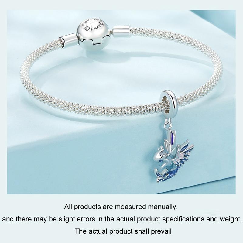 925 Sterling Silver Dragon Pendant Beads