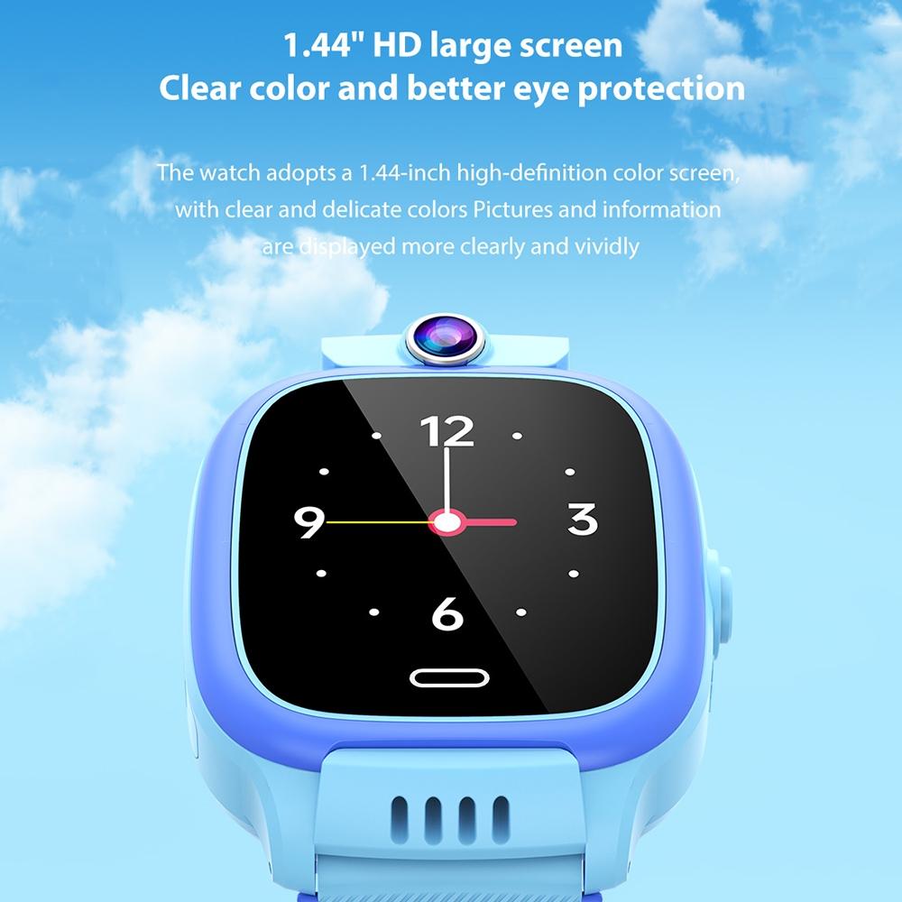 1.44 Inch 4G Video Call Waterproof Smart Children Phone Watch With Sos Function - Black