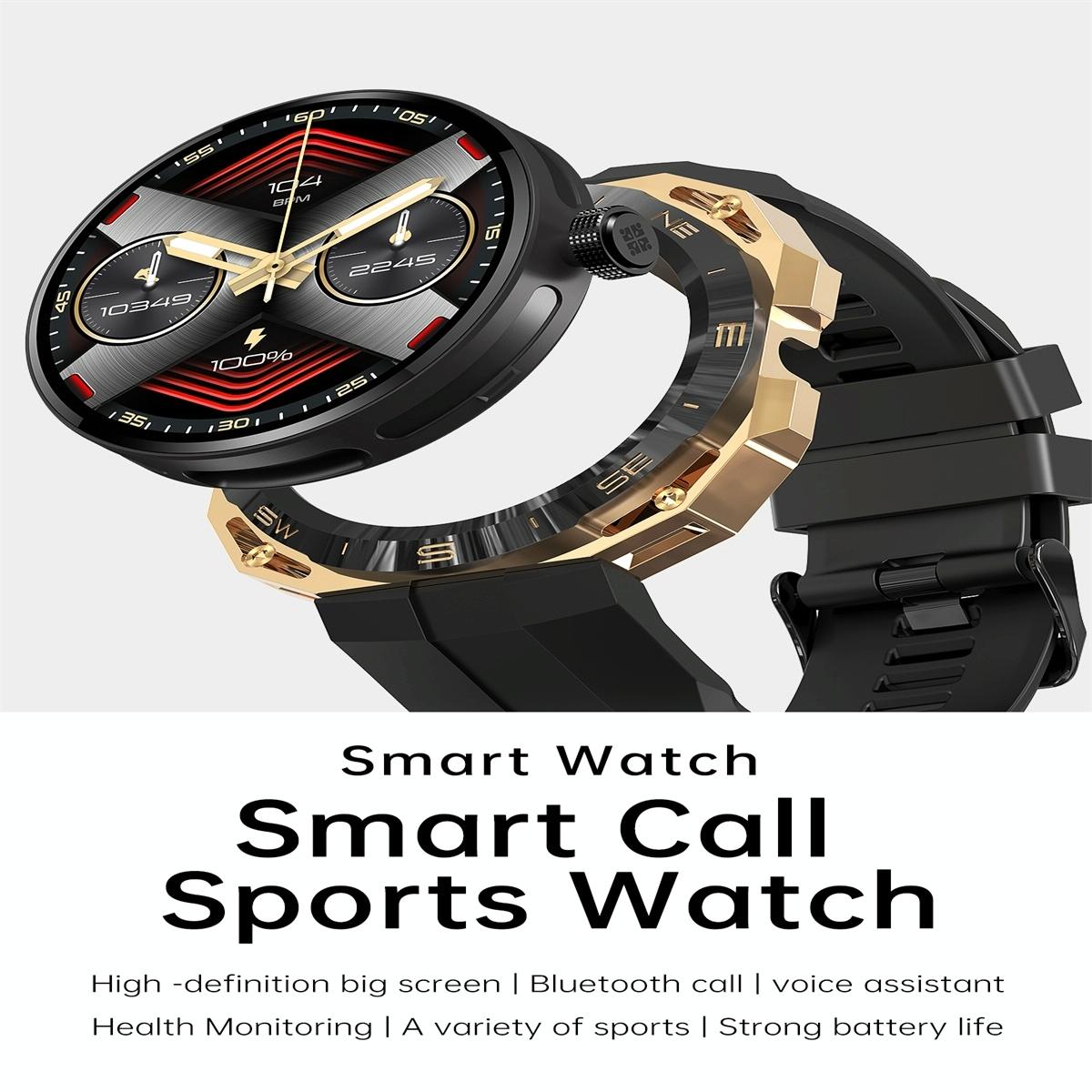 Smart Watch With Heart And Blood Monitoring Colour Screen - Black