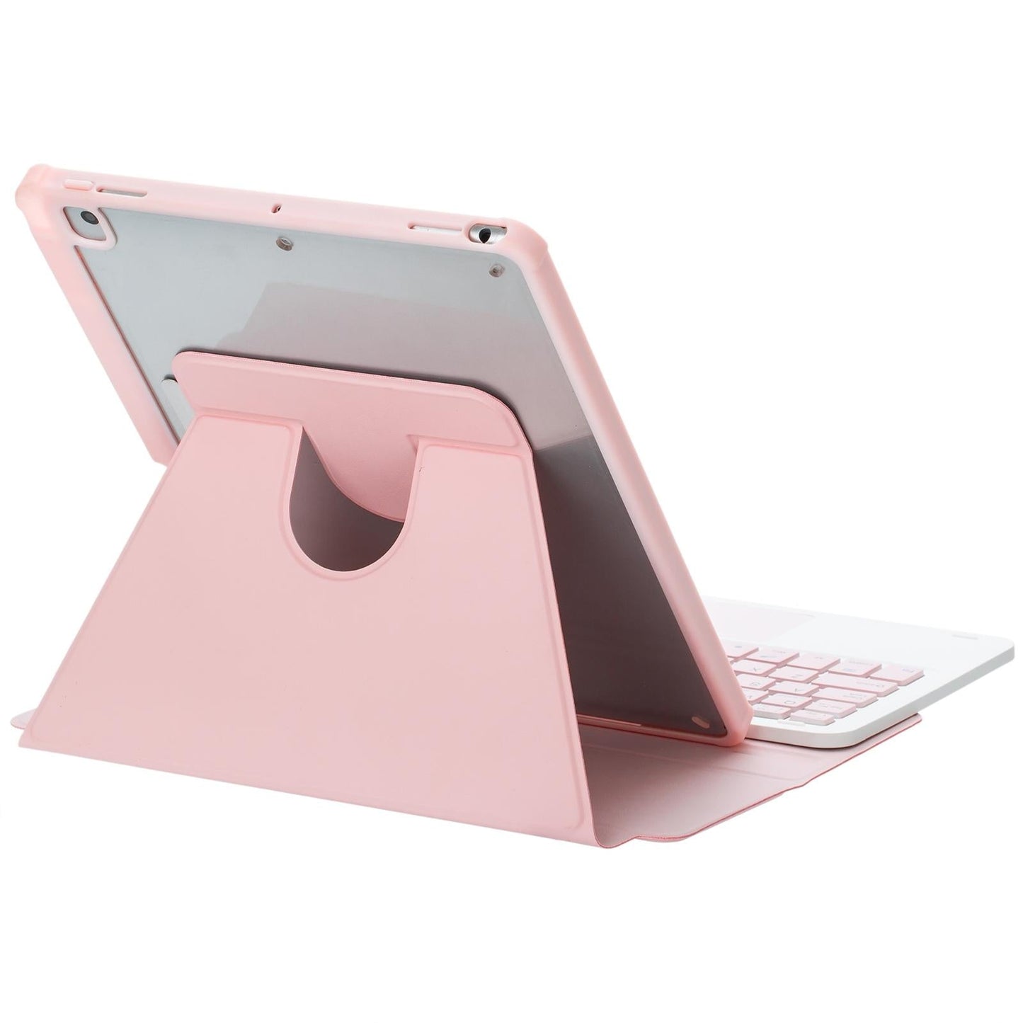 360 Rotation Bluetooth Keyboard Leather Case For Ipad 10.9 2022 With Touch Control And Backlight - Black