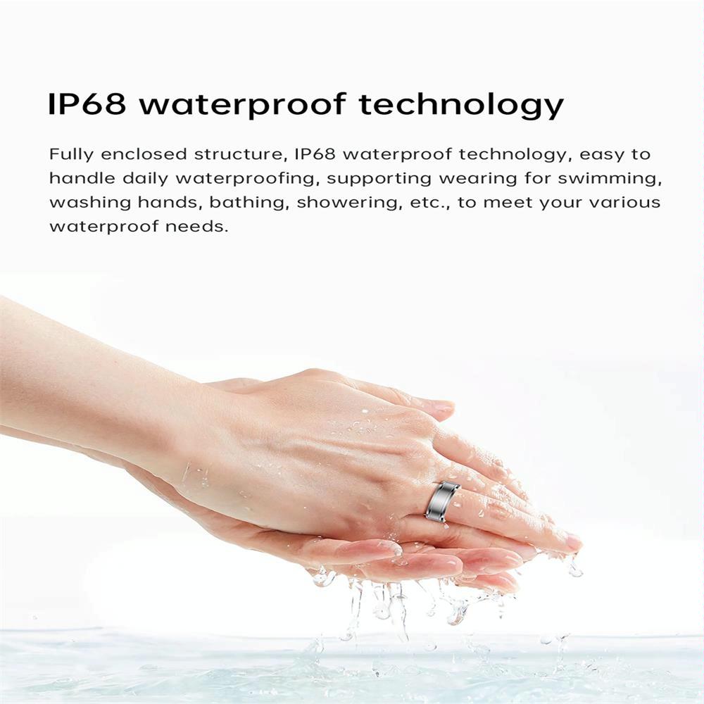 Smart Ring With Heart Rate Blood Oxygen And Sleep Monitoring - Size 20 - Gold