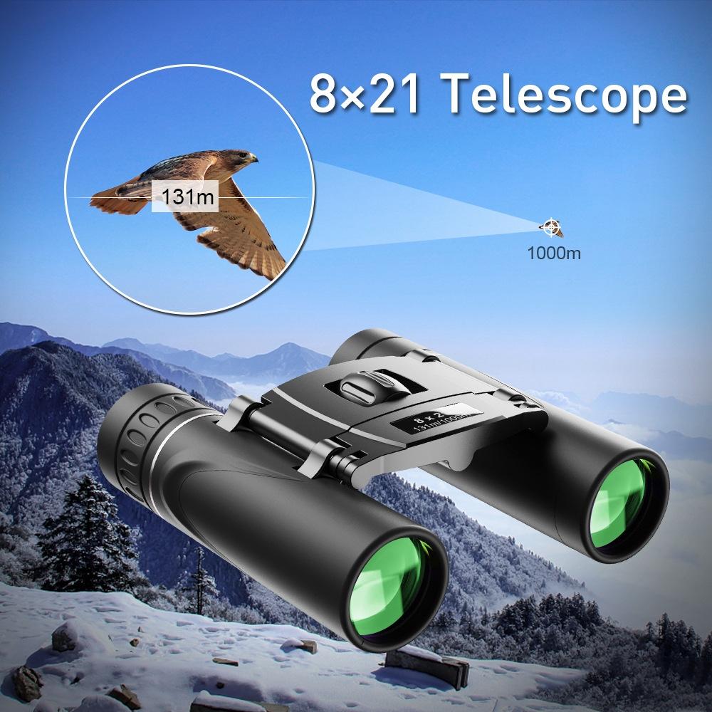 Portable 8x21 Zoom Binoculars for Long Distance Viewing
