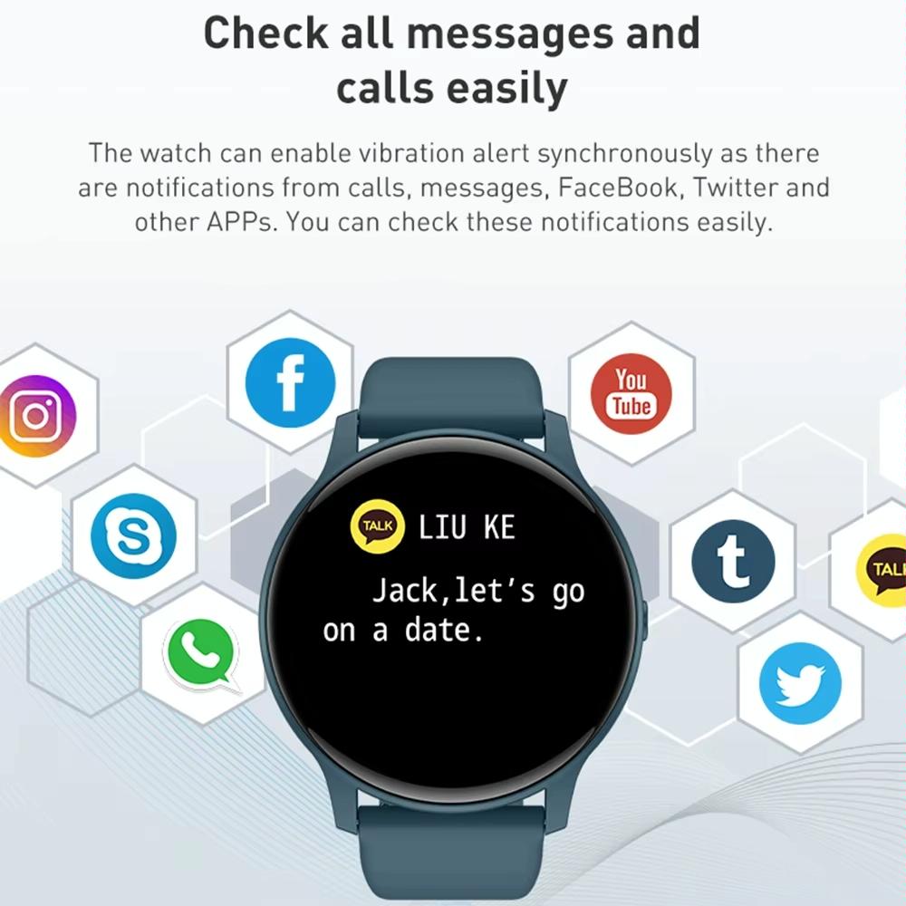 Bluetooth Talk Smartwatch Multi-Function Monitor Heart Rate / Blood Pressure / Blood Oxygen / Sleep - Black
