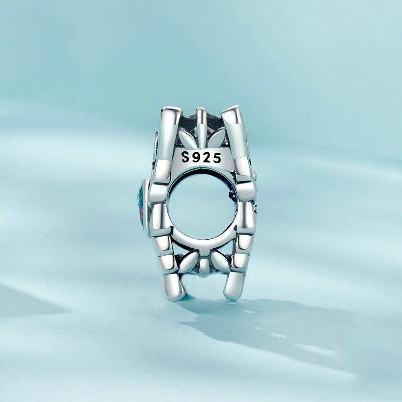 925 Sterling Silver Oxidized Butterfly Hollow Diy Beads