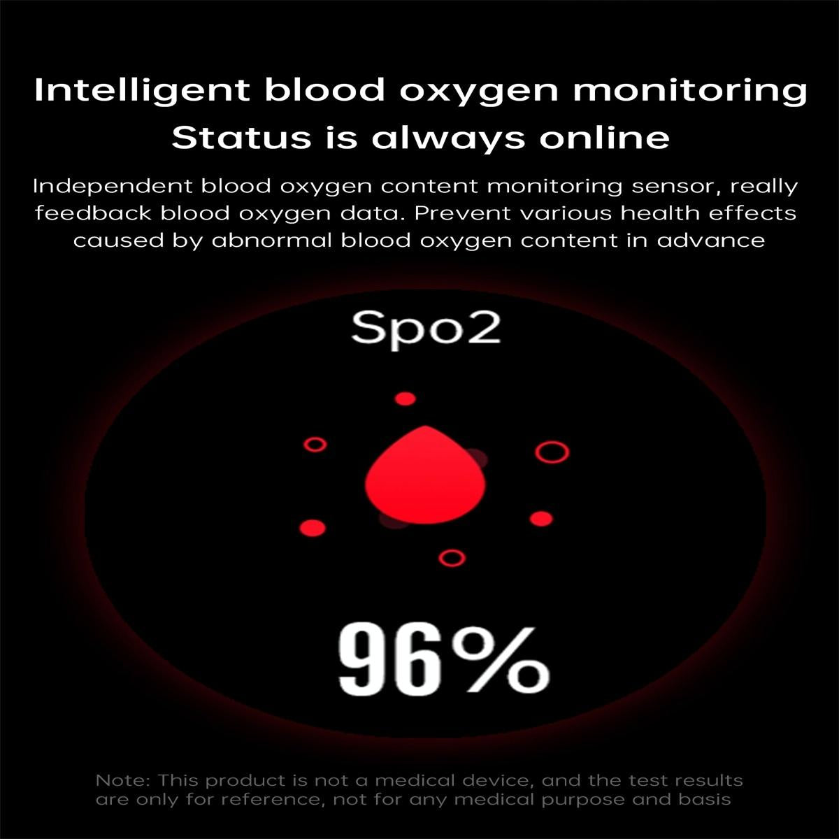 Smart Watch With Heart Rate And Blood Pressure Monitoring