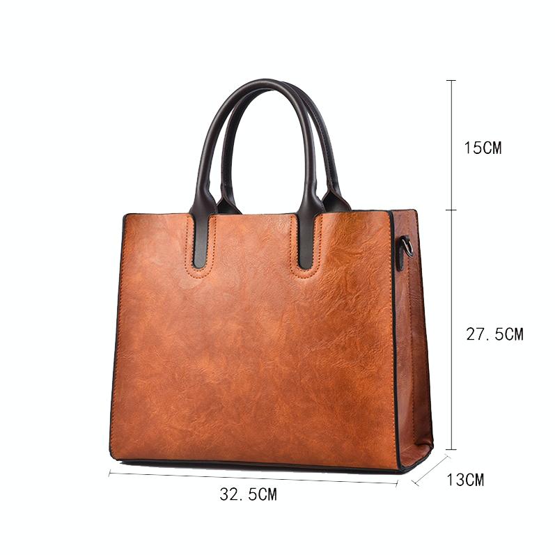 Retro Square Handbag for Commuting - Vintage Style - Red