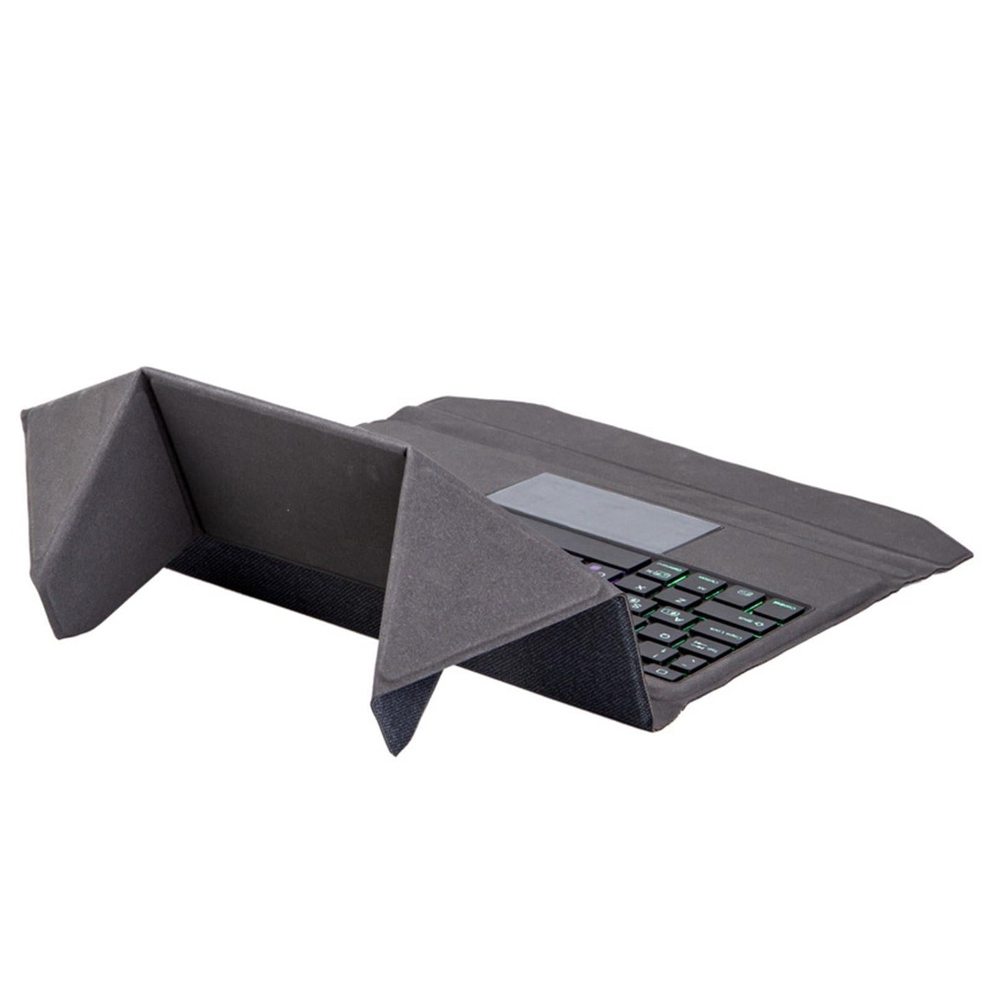 Integrated Bluetooth Keyboard Leather Case For Ipad Pro 11 - Backlit Touchpad Holder - Black