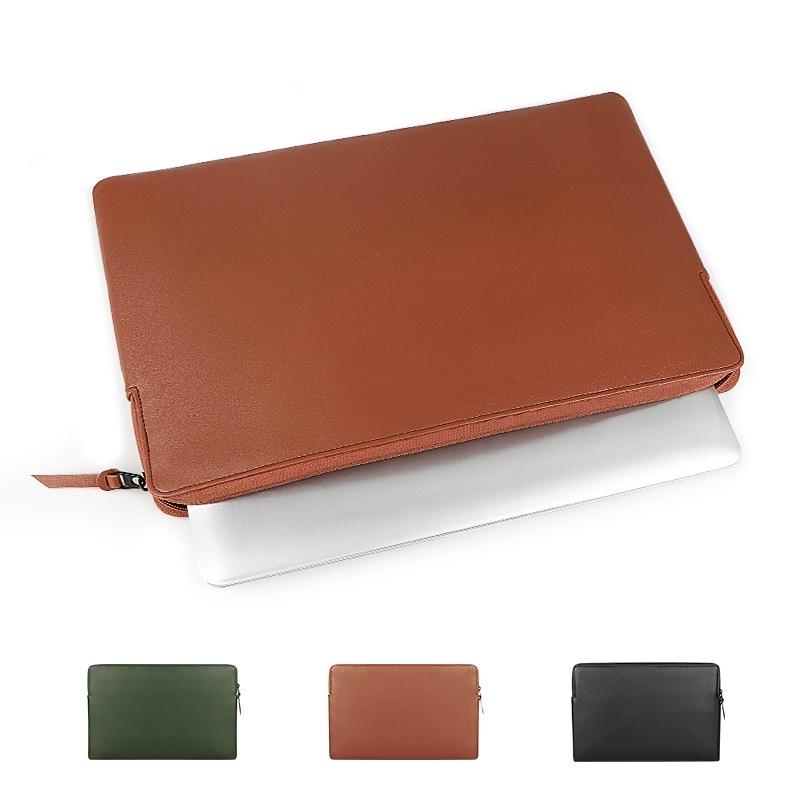 14.1-15.4 Inch Thin and Light Laptop Liner Bag with Pu Material - Cowhide Yellow