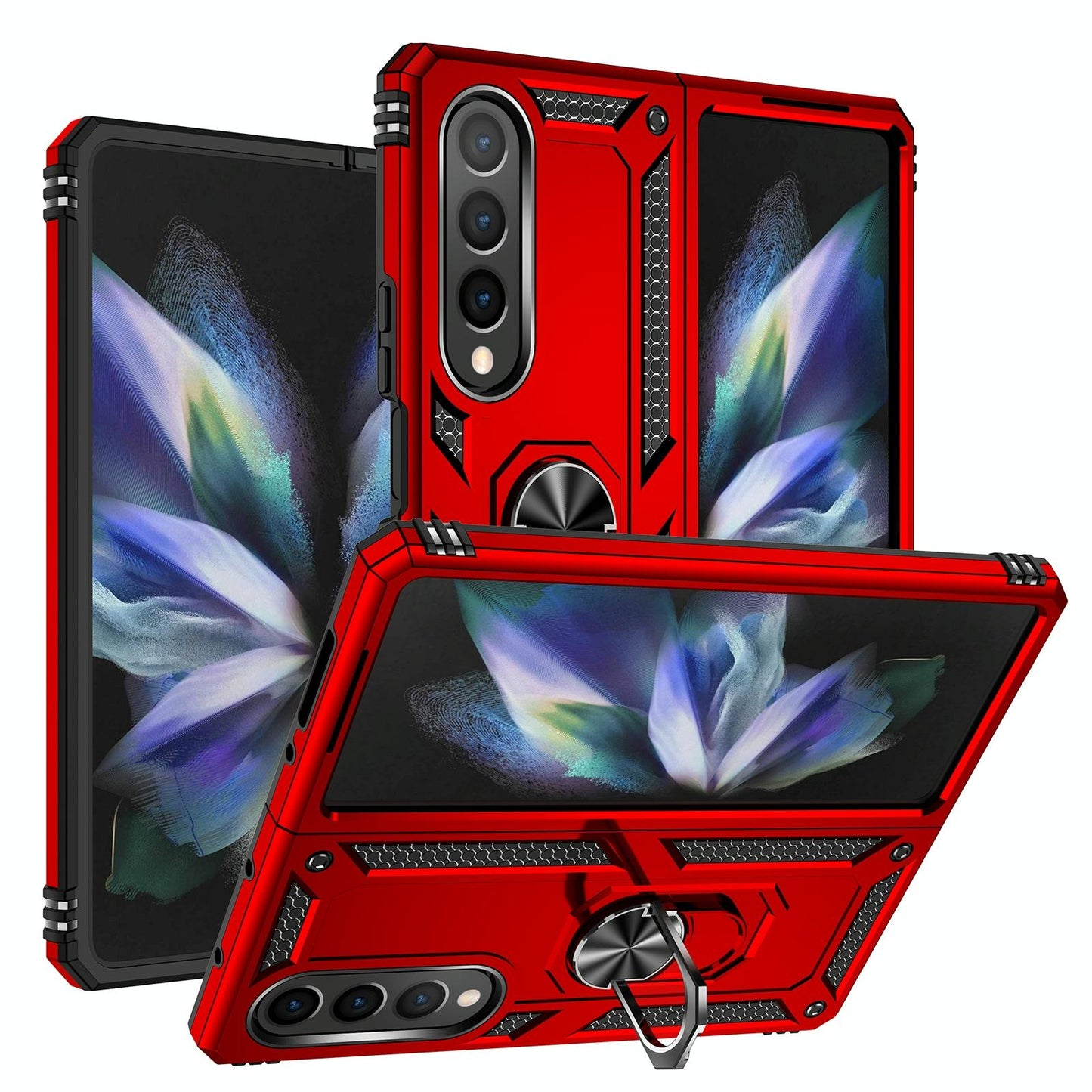 For Samsung Galaxy z Fold4 5G Tpu & Pc Shockproof Phone Case - Silver