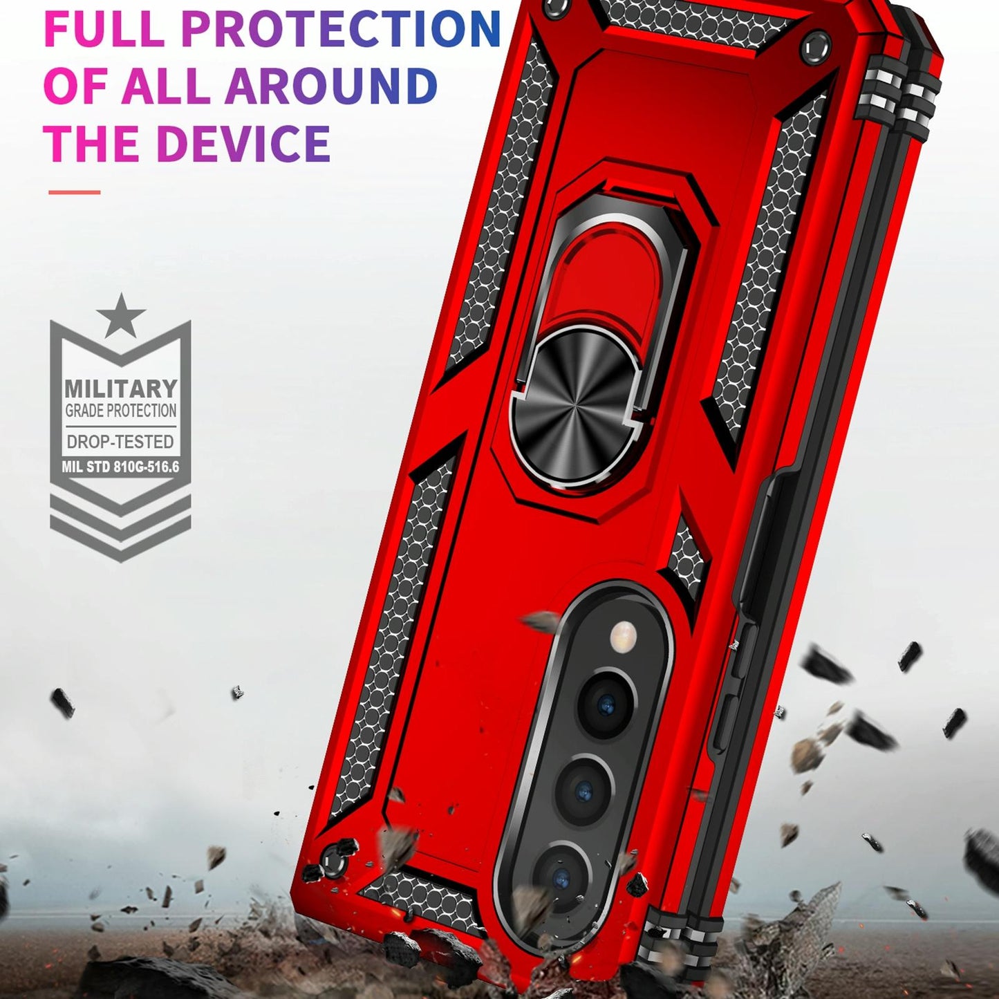 For Samsung Galaxy z Fold4 5G Tpu & Pc Shockproof Phone Case - Silver