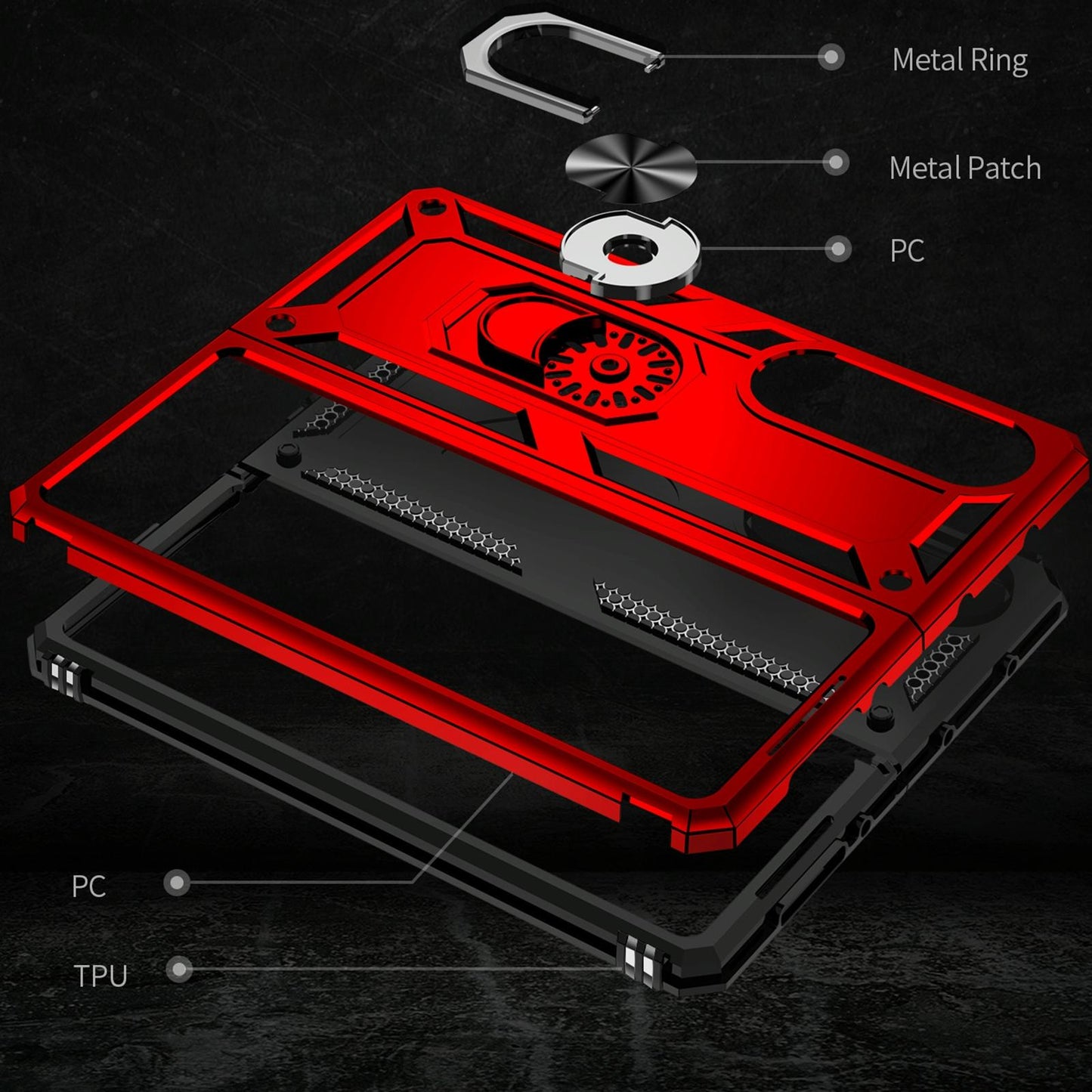 For Samsung Galaxy z Fold4 5G Tpu & Pc Shockproof Phone Case - Silver