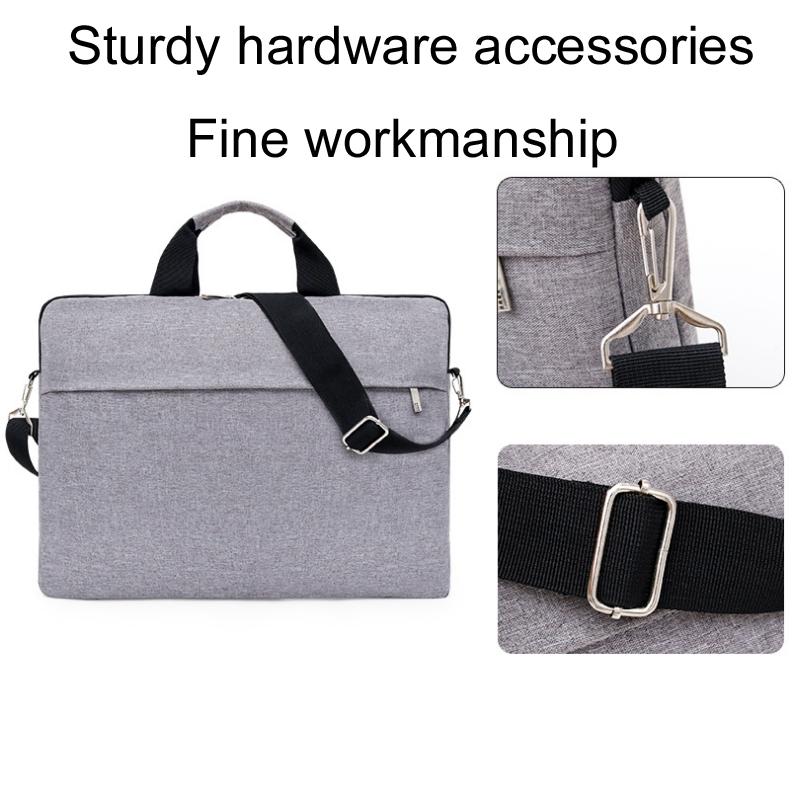 Waterproof Single Shoulder Notebook Bag - 14 Inch Portable & Durable - Black