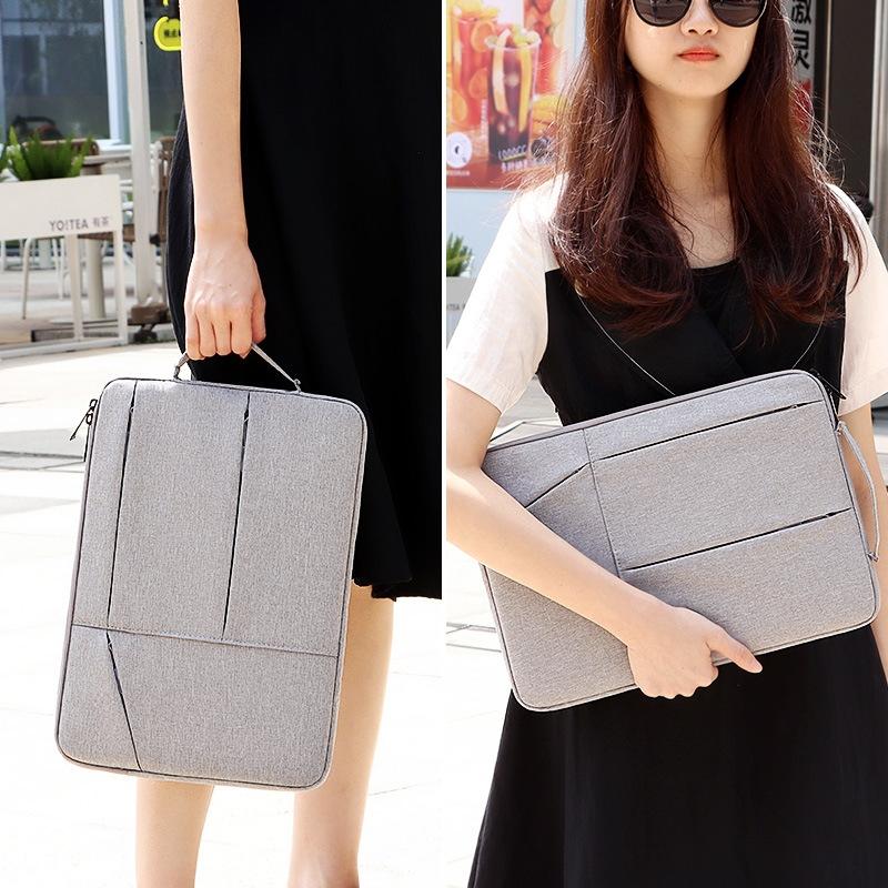 Waterproof Laptop Handbag - 15.6 Inches Shock-absorbing & Large-capacity - Grey