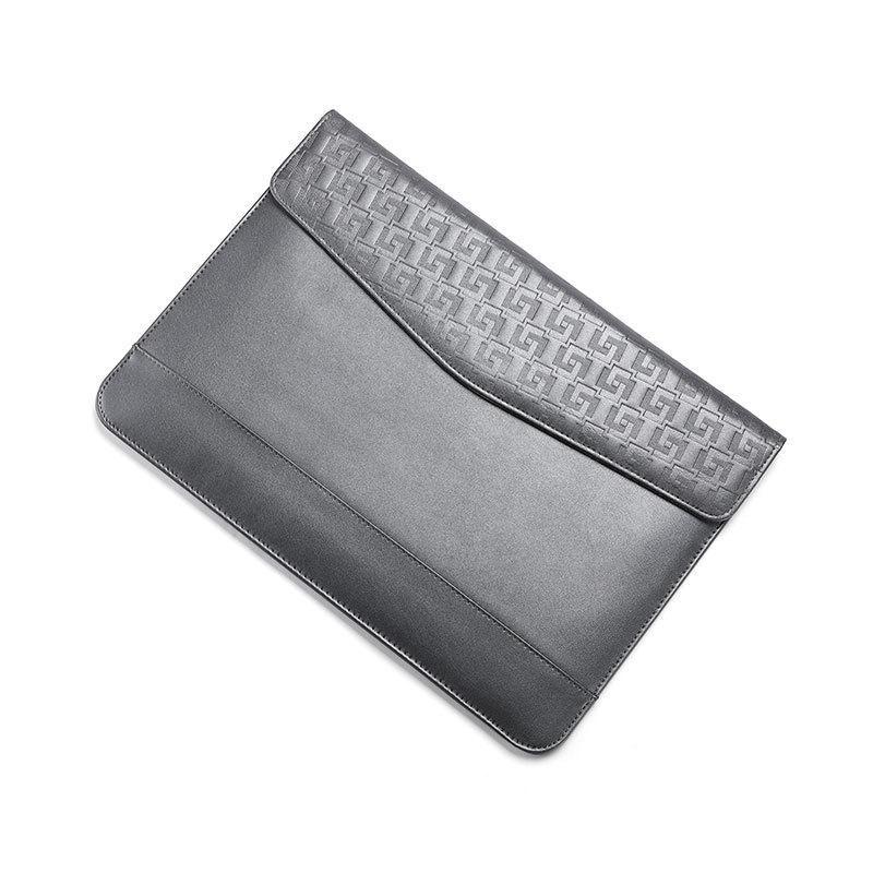 14-15 Inch Ultra-thin Magnetic Holster for Horizontal Embossed Notebook with Liner Bag - Dark Blue