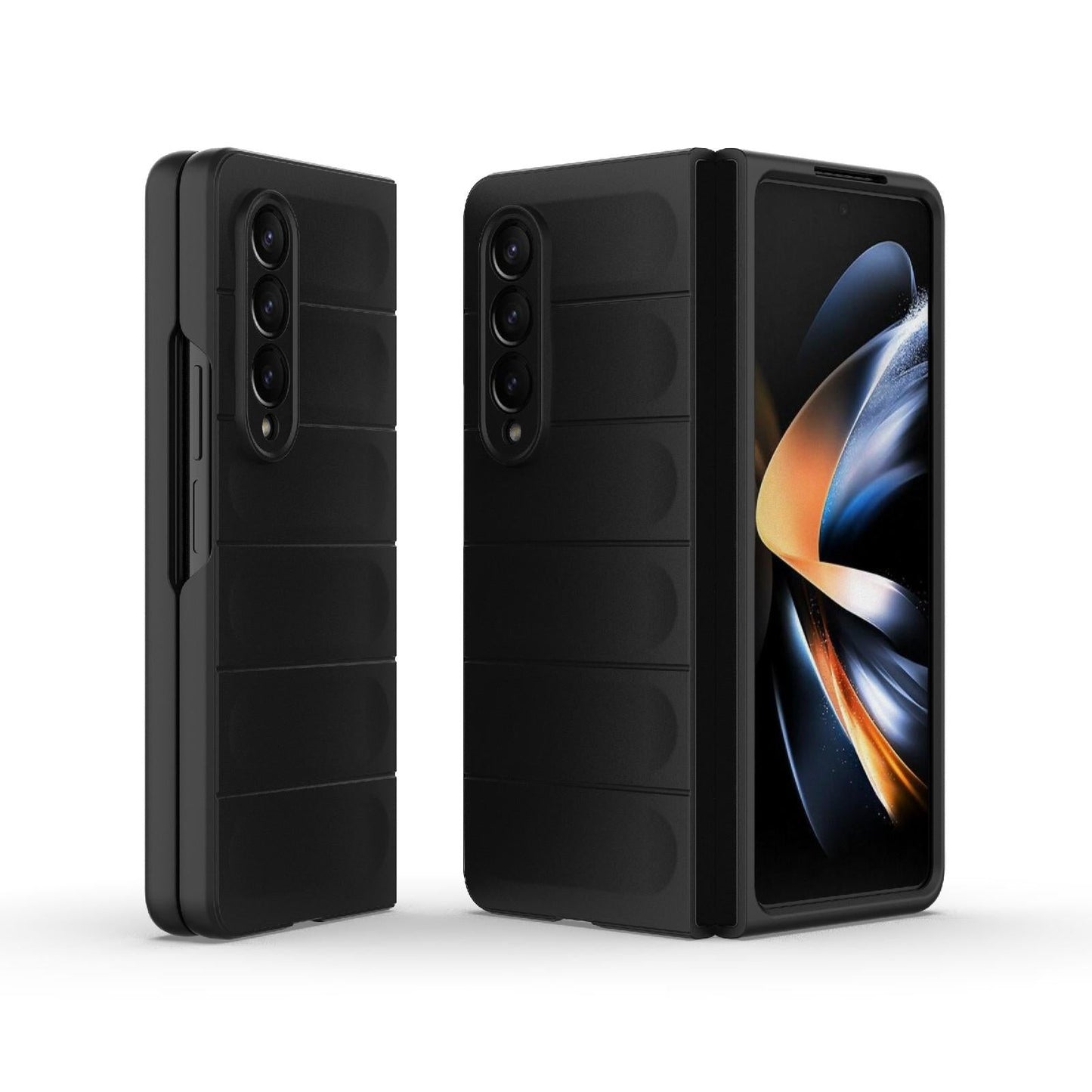 Foldable Shockproof Phone Case with Magic Shield - Slim Design - Black
