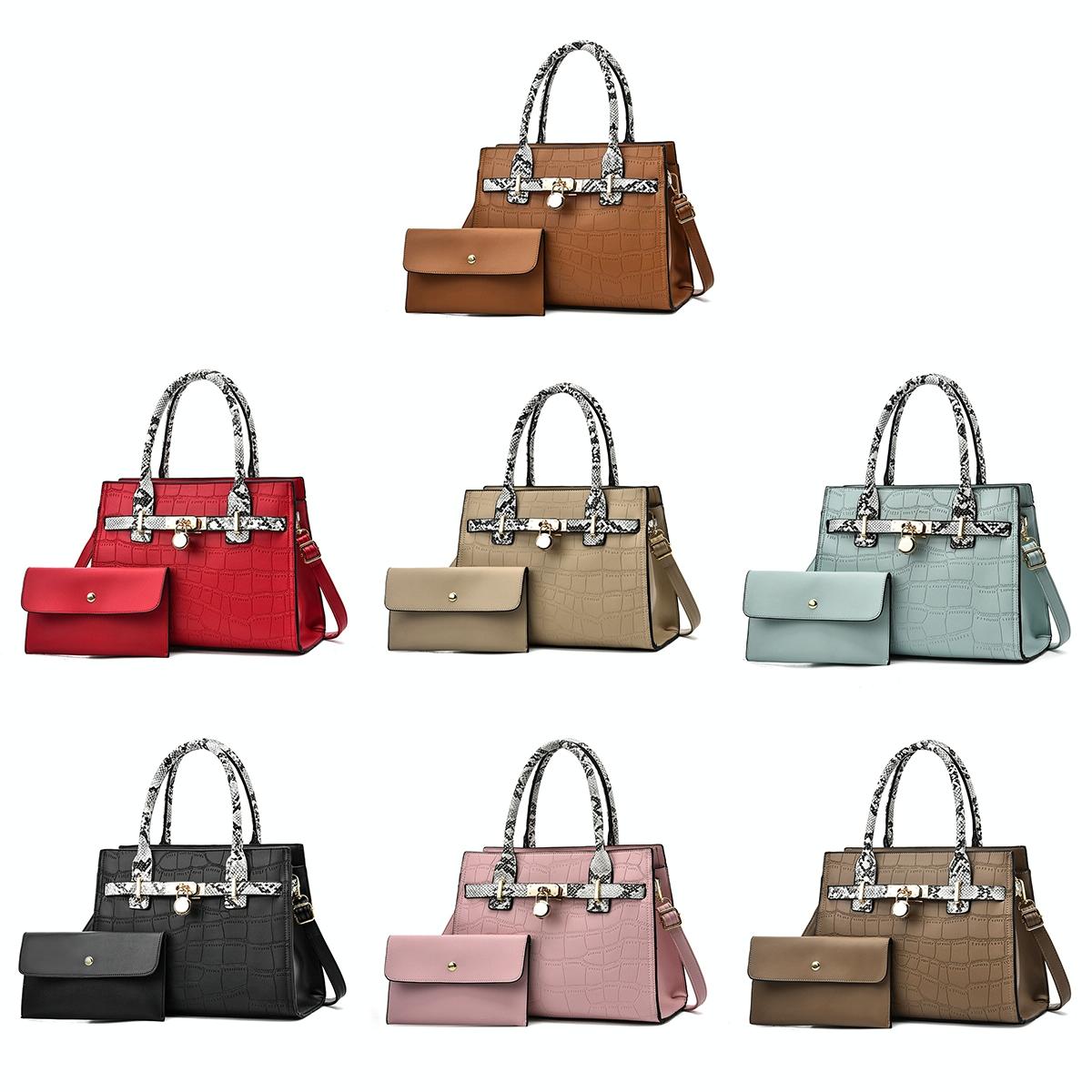Large Capacity 2-in-1 Stone Pattern Bags - Versatile and Spacious - Khaki