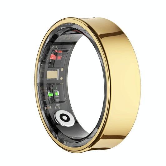Smart Ring With Heart Rate Blood Oxygen Sleep Monitoring & Sports Modes - Size 13 - Gold