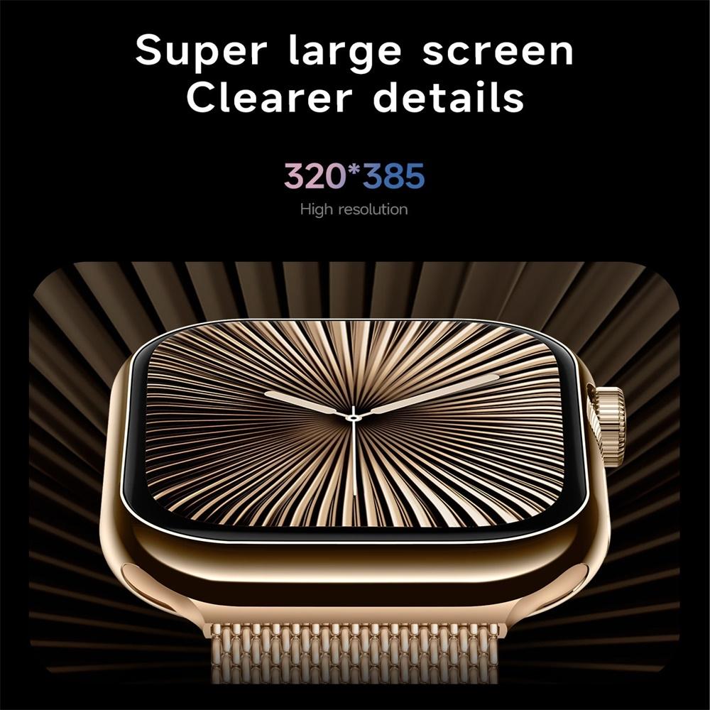 2.04 Inch Colour Screen Smart Watch Steel Strap Support Bluetooth Call - Gold
