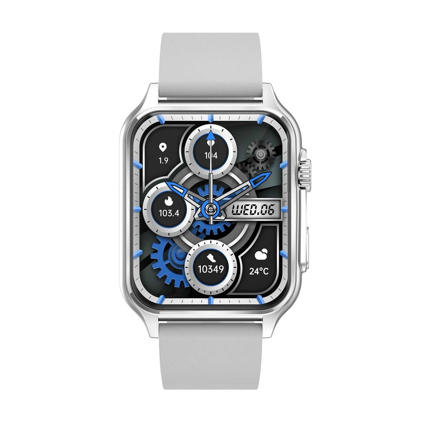 1.96 Inch Ips Screen Smart Watch Supports Bluetooth Calls / Blood Oxygen Monitoring - Gold