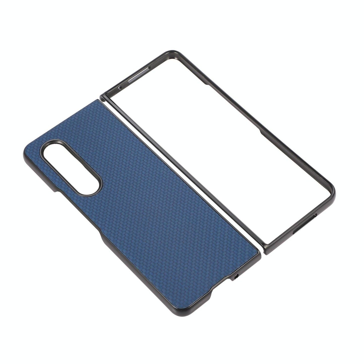 For Samsung Galaxy z Fold4 5G Carbon Fiber Texture Leather Phone Case - Pu Material - Red