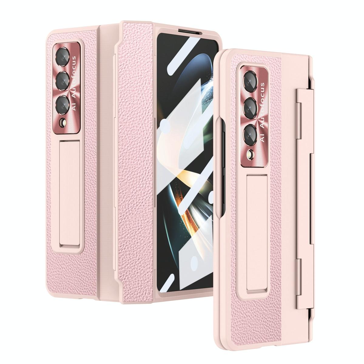 For Samsung Galaxy z Fold4 5G Full Coverage Phone Case with Hinge - Integrated Design - Black