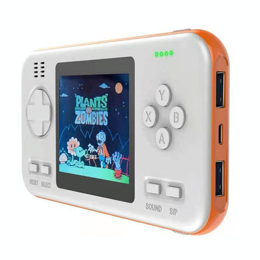 Portable Game Console With 8000Mah Battery And Colour Screen - White Orange