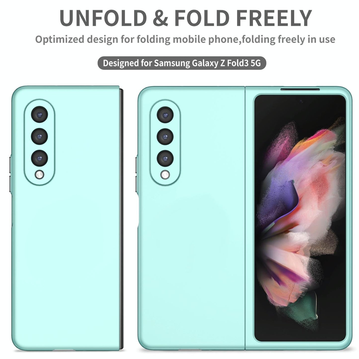 For Samsung Galaxy z Fold4 5G Foldable Armor Phone Case - Compact and Durable - Black