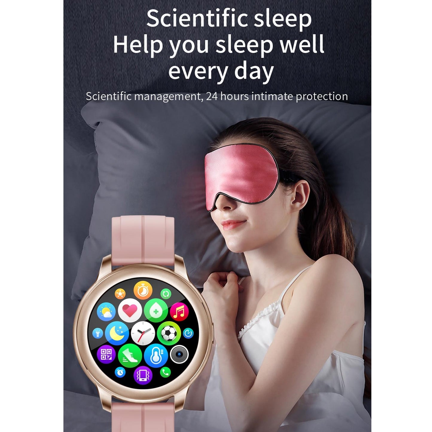 1.3 Inch Ips Colour Screen Ip67 Waterproof Smart Watch Support Sleep Monitor / Heart Rate Monitor / Blood Pressure Monitor - Blue