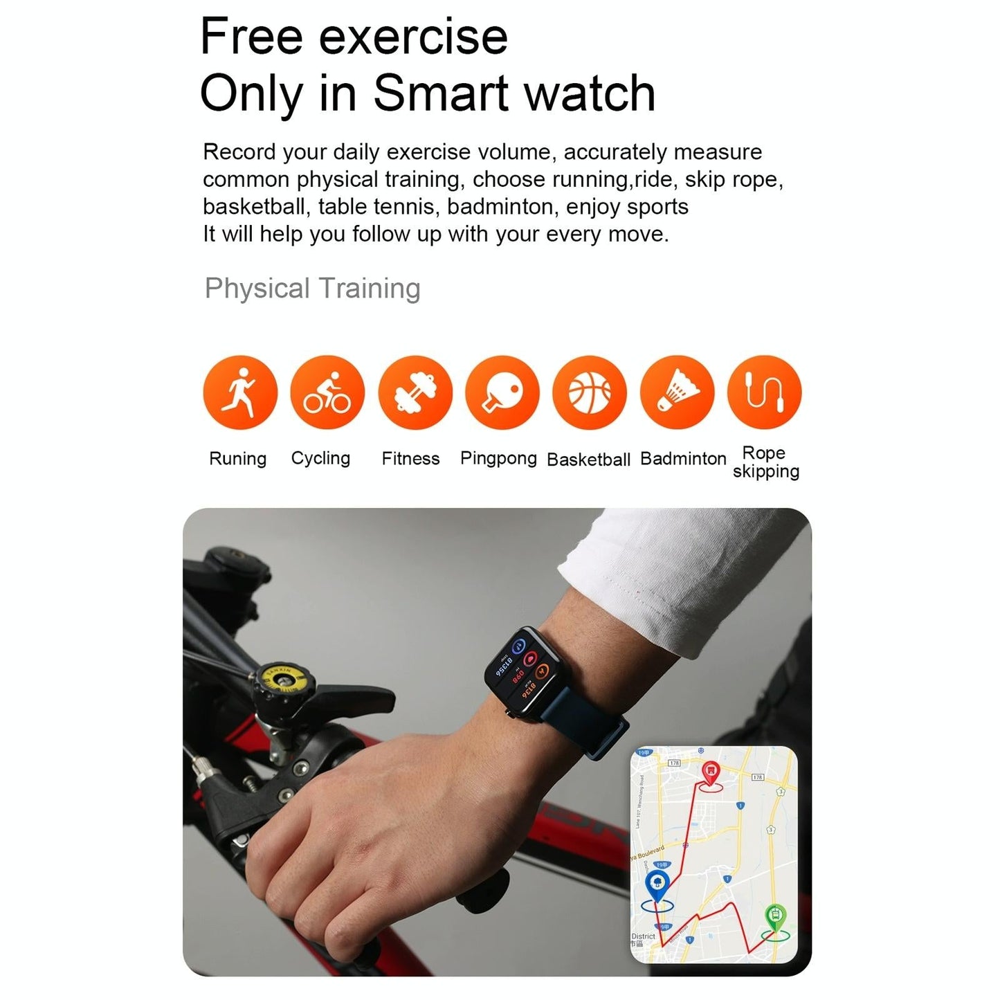 1.7 Inch Tft Colour Screen Ip68 Waterproof Smart Watch Support Blood Oxygen Monitoring / Body Temperature Monitoring / Ai Medical Diagnosis - Leather Strap - Brown