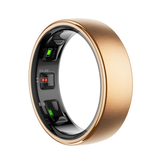 Smart Ring Heart Rate Blood Oxygen Sleep Sports Size 11 - Gold