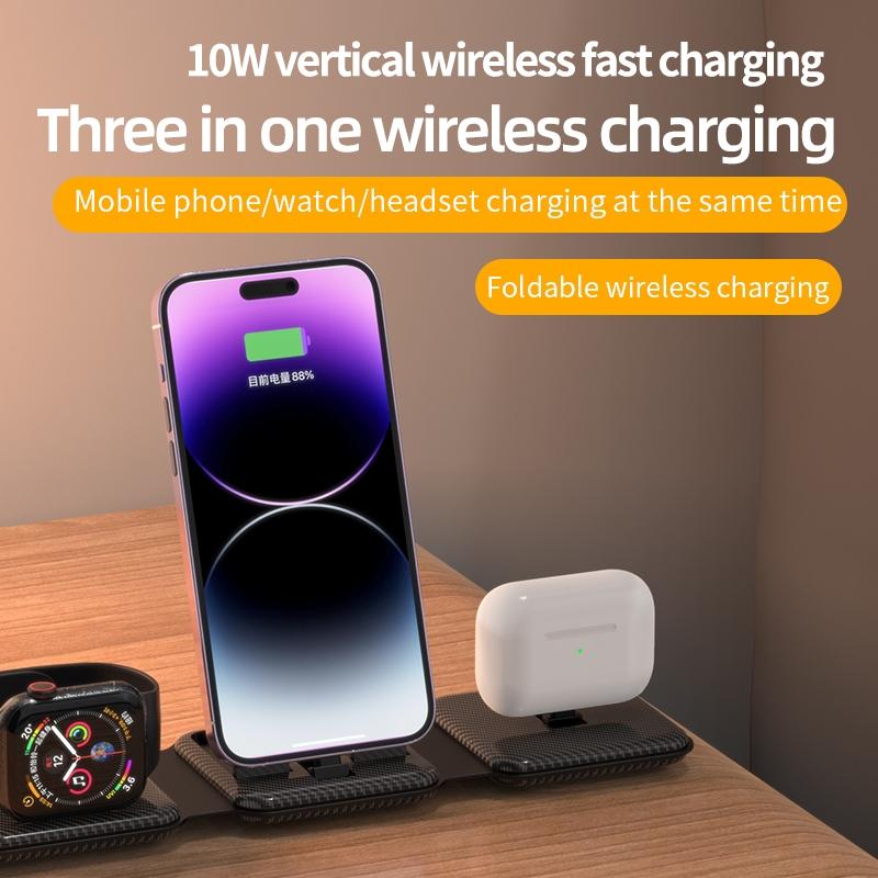 3 In 1 Wireless Charger For Apple Watch Phone & Headset - White