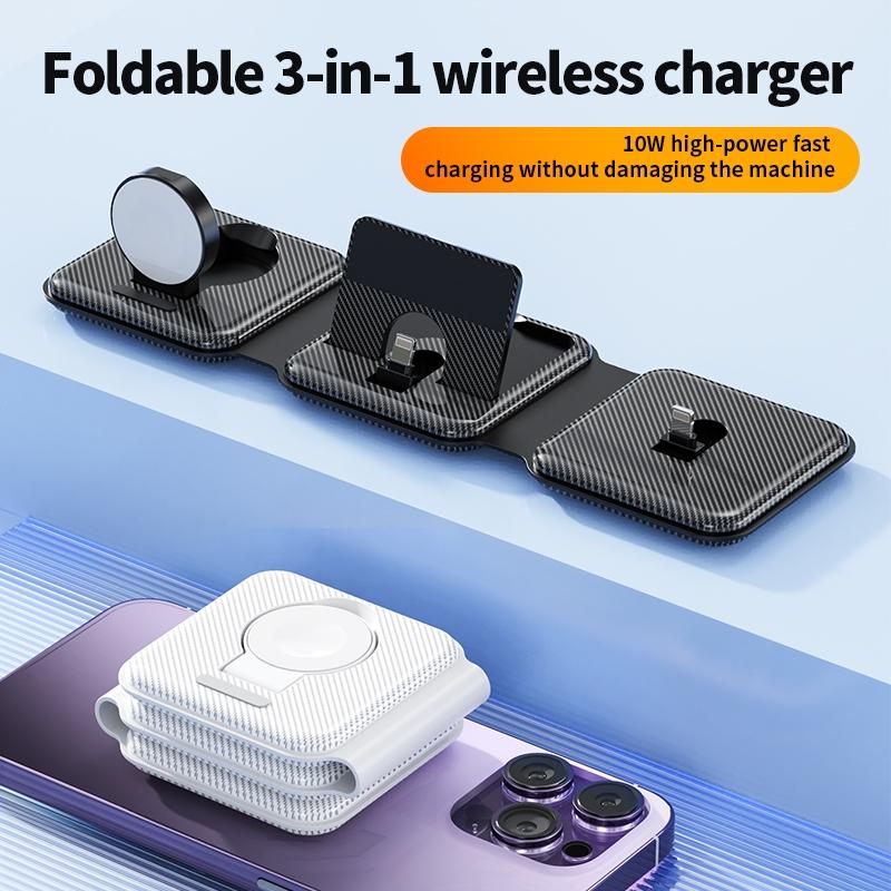 3 In 1 Wireless Charger For Apple Watch Phone & Headset - White