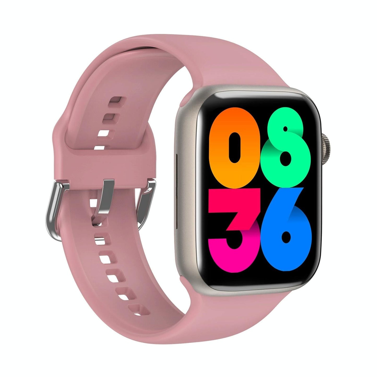 2.01 Inch Waterproof Smart Watch Bt Call / Heart Rate / Blood Pressure / Blood Oxygen - Pink Gold