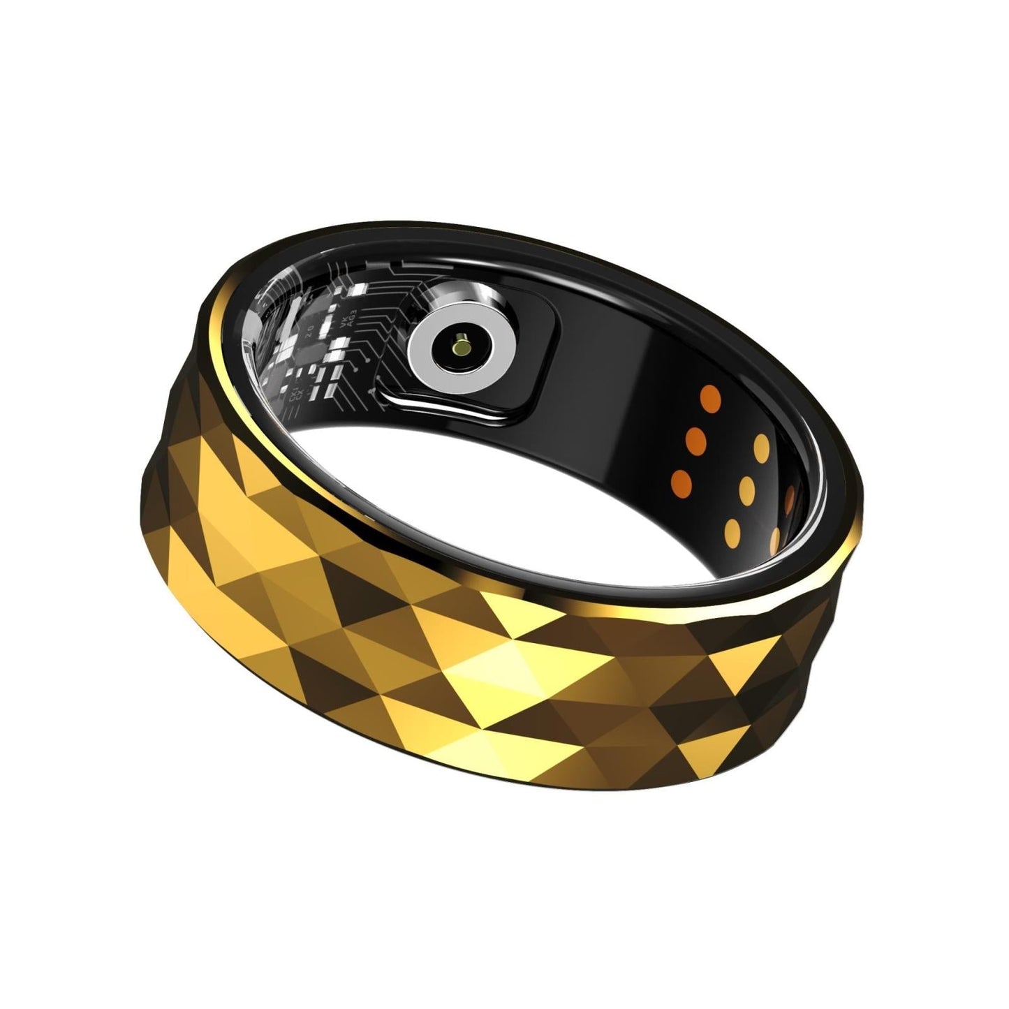 Smart Ring For Health Monitoring & Exercise - Size 22 - Gold