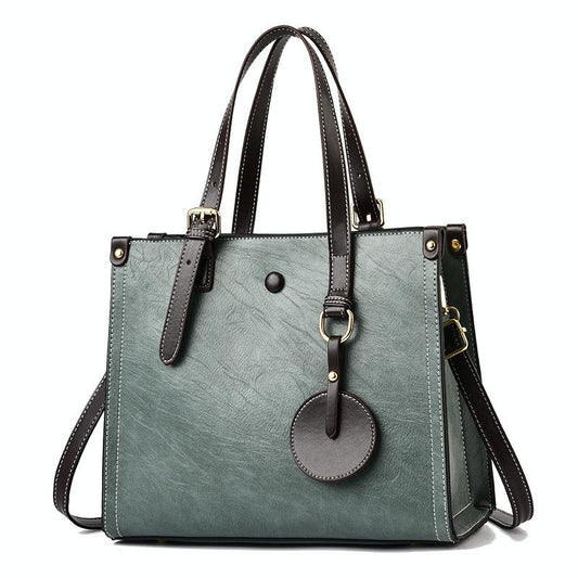 Vintage Multifunctional Handbag for Women - Green