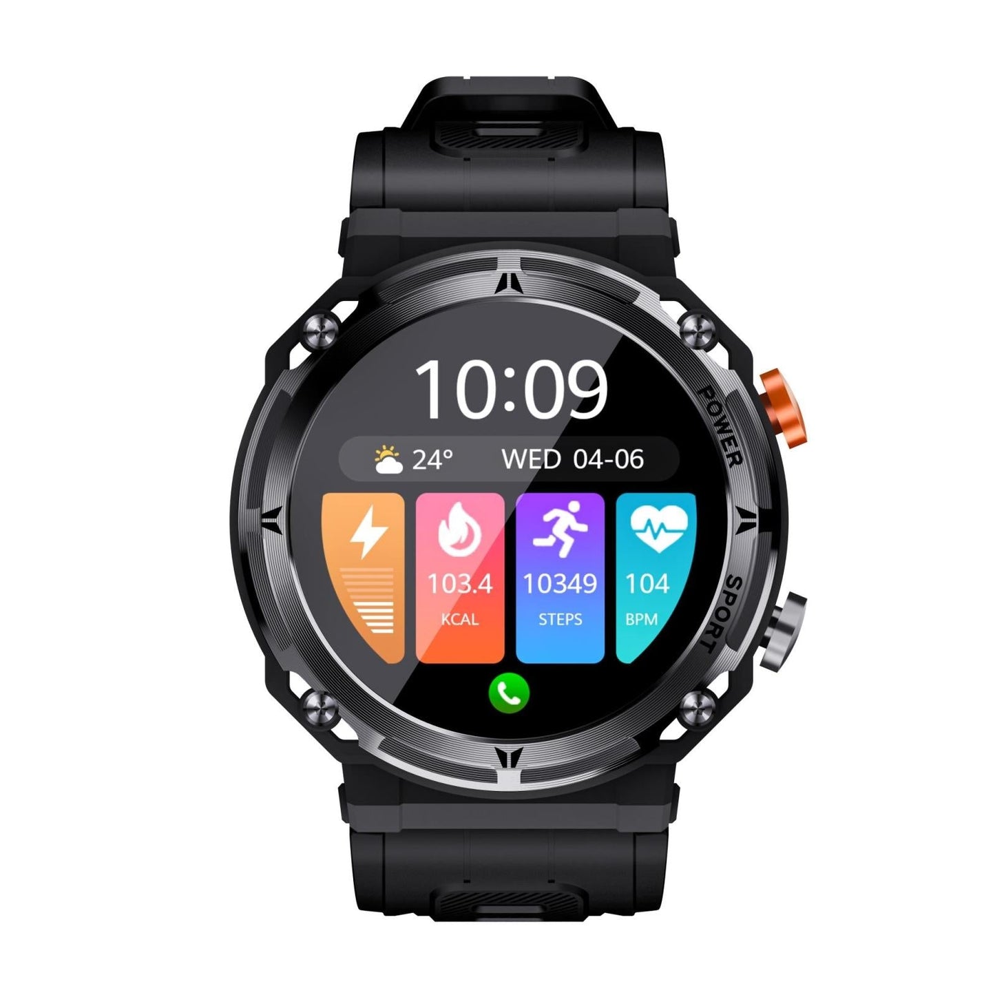 Smart Watch With Heart Rate Blood Pressure And Oxygen Monitoring - Silver
