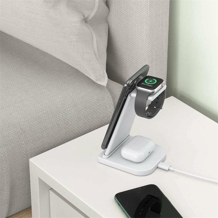 3 In 1 Portable Wireless Charger Detachable - Black