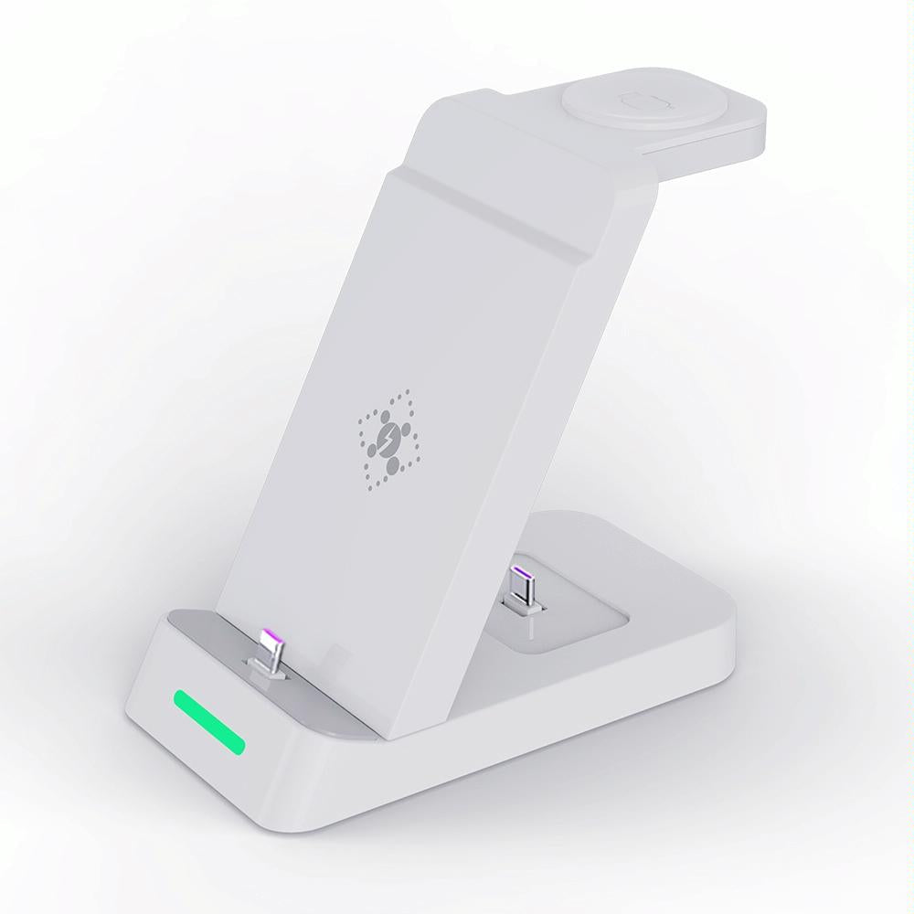 18W 3 In 1 Vertical Charging Stand For Samsung Watch And Galaxy Buds - Black