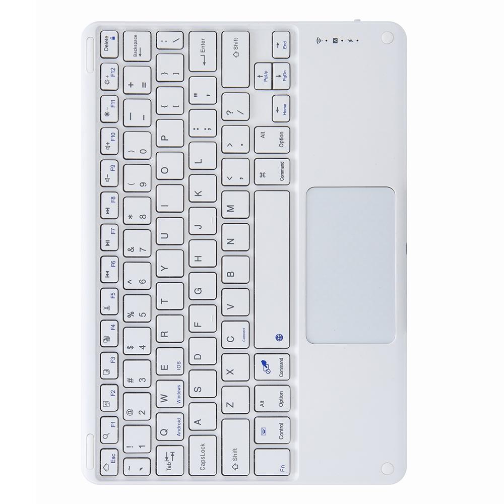 Bluetooth Keyboard Leather Case For Ipad 9.7 2018 / 2017 With Three-Fold Holder - Dark Night Green