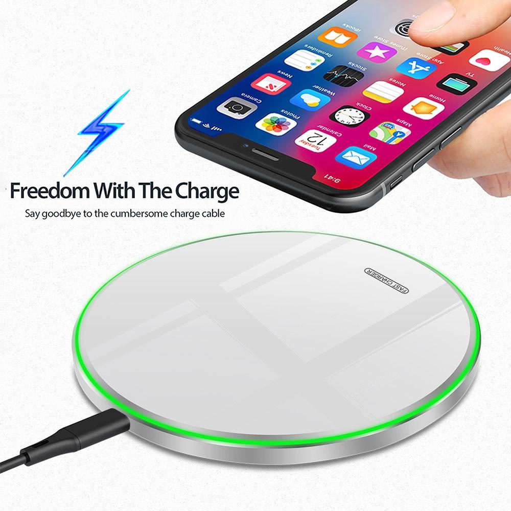 20W Ultra Thin Qi Wireless Charger - Black
